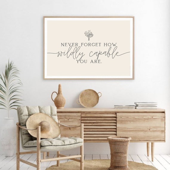 Never Forget How Wildly Capable You Are Feminine Office - Etsy