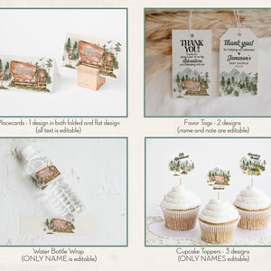 National Park Baby Shower Bundle Printable Template, Woodland Outdoor Baby Shower, Wilderness Baby Sprinkle Adventure Awaits WP1005 image 6