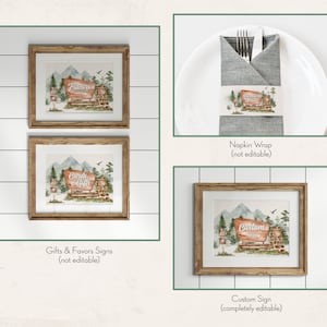 National Park Baby Shower Bundle Printable Template, Woodland Outdoor Baby Shower, Wilderness Baby Sprinkle Adventure Awaits WP1005 image 7