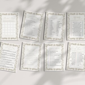 Beige Talavera Bridal Shower Games Printable Template, Neutral Spanish Tile Mexican Couples Shower Fiesta, Papel Picado Bridal Brunch WP1020