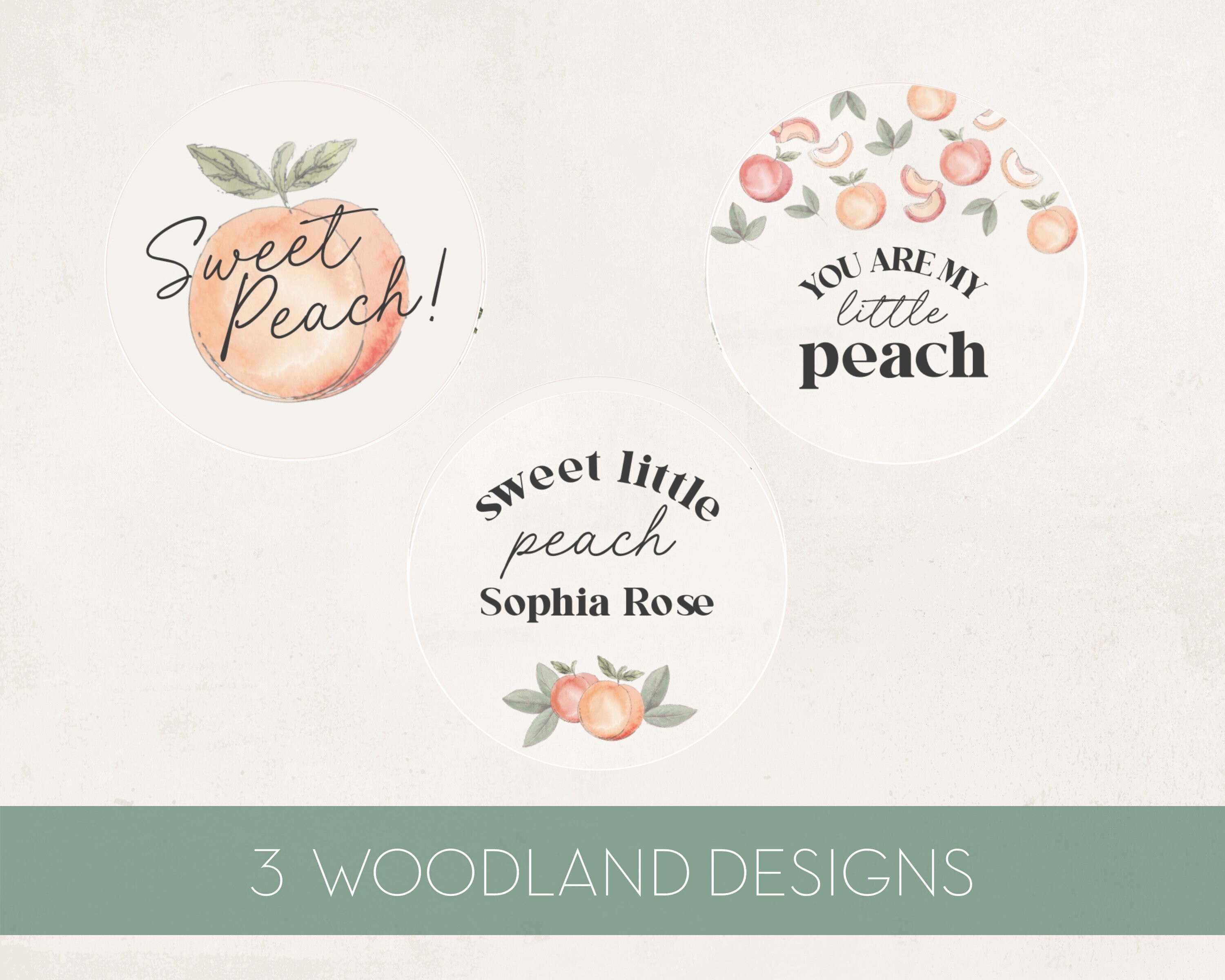 Peach Cupcake Toppers (set Of 12) - Sweet Little Peach Baby Shower...