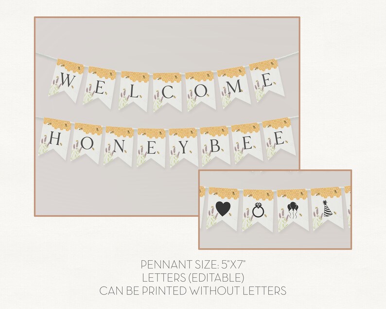 Honey Bee Bridal Shower Bundle Printable, Engagement Shower, wedding shower invites Template, Editable Template, Bridal Shower Games, WP3041 image 11