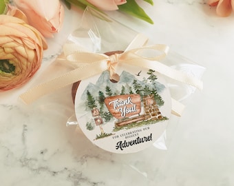 National Park Thank You Favor Tags Printable Template, Woodland Outdoor Baby Shower, Wilderness Baby Sprinkle Adventure Awaits WP1005