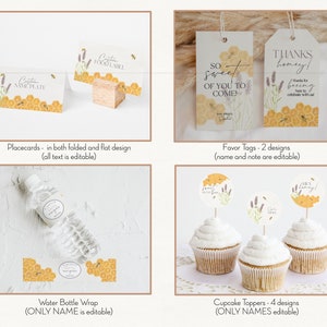 Honey Bee Bridal Shower Bundle Printable, Engagement Shower, wedding shower invites Template, Editable Template, Bridal Shower Games, WP3041 image 6