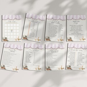 Pink Farmers Market Baby Shower Games Printable Template, Farm Fresh Baby Shower for Girl, Locally Grown Party Decor Homegrown, WP3009-3