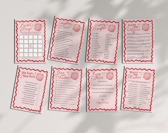 Disco Cowgirl Bridal Shower Games Set Template, 8 Cowgirl Country Bridal Shower Games, Editable Corjl Instant Download, WP3013