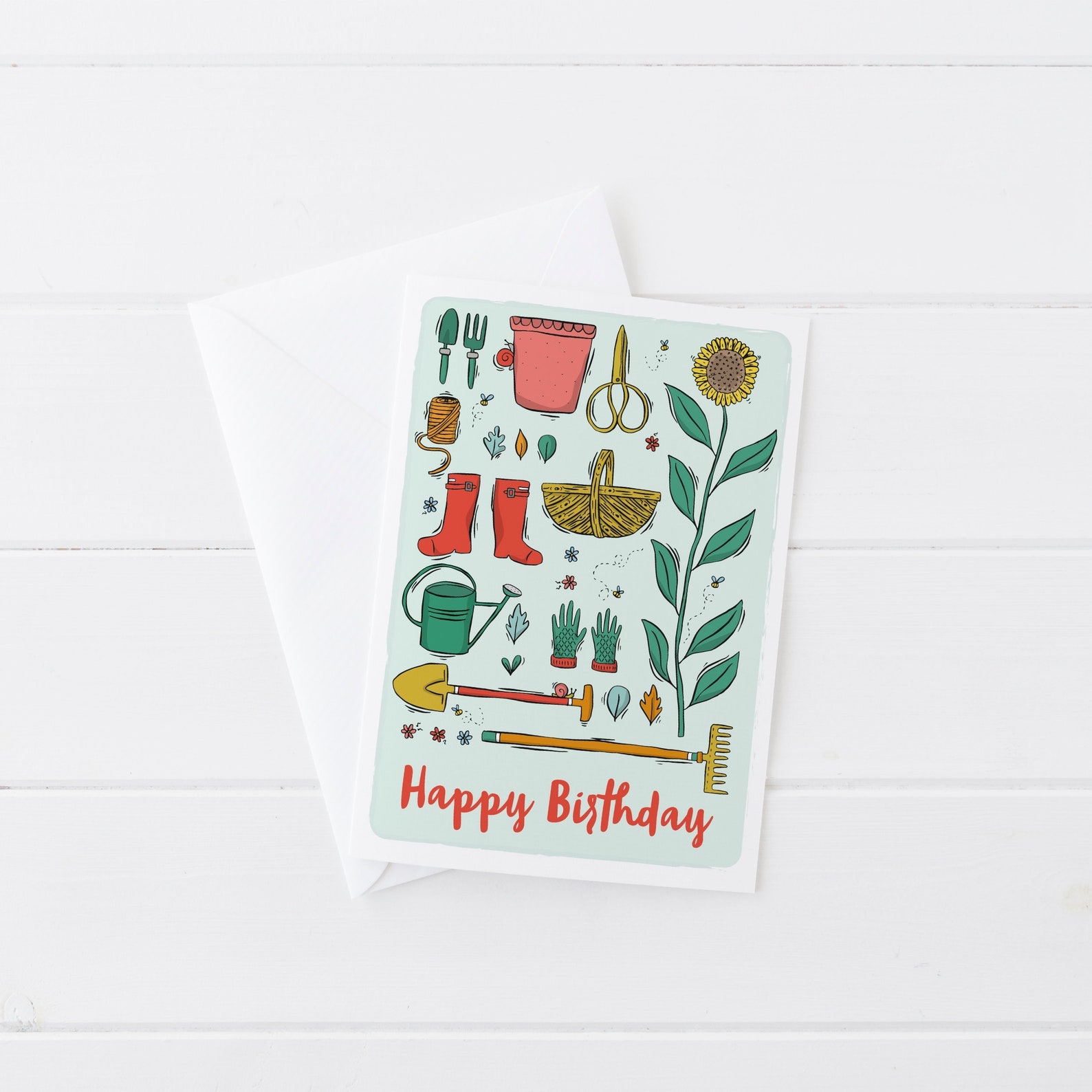 Happy Birthday Gardener Card - Etsy