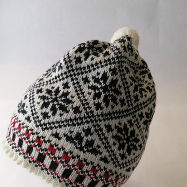 Chapeau de laine tricoté Fair Isle pour homme et femme
