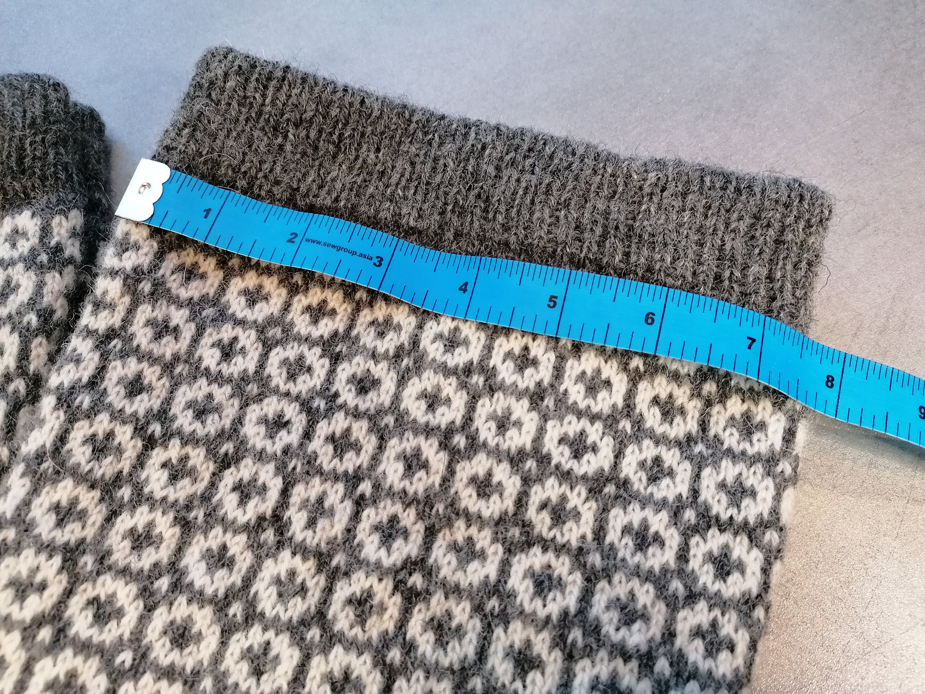 Fair Isle Leg Warmers Finely Wool Knitted Cross Pattern Dark Etsy