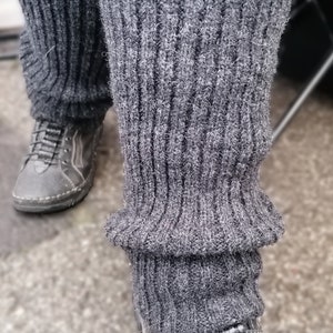 Longs jambières côtelées élégantes pour plus de confort et de style, jambières en laine tricotée pour l'hiver, modèle unisexe, vêtements d'échauffement en hiver image 2