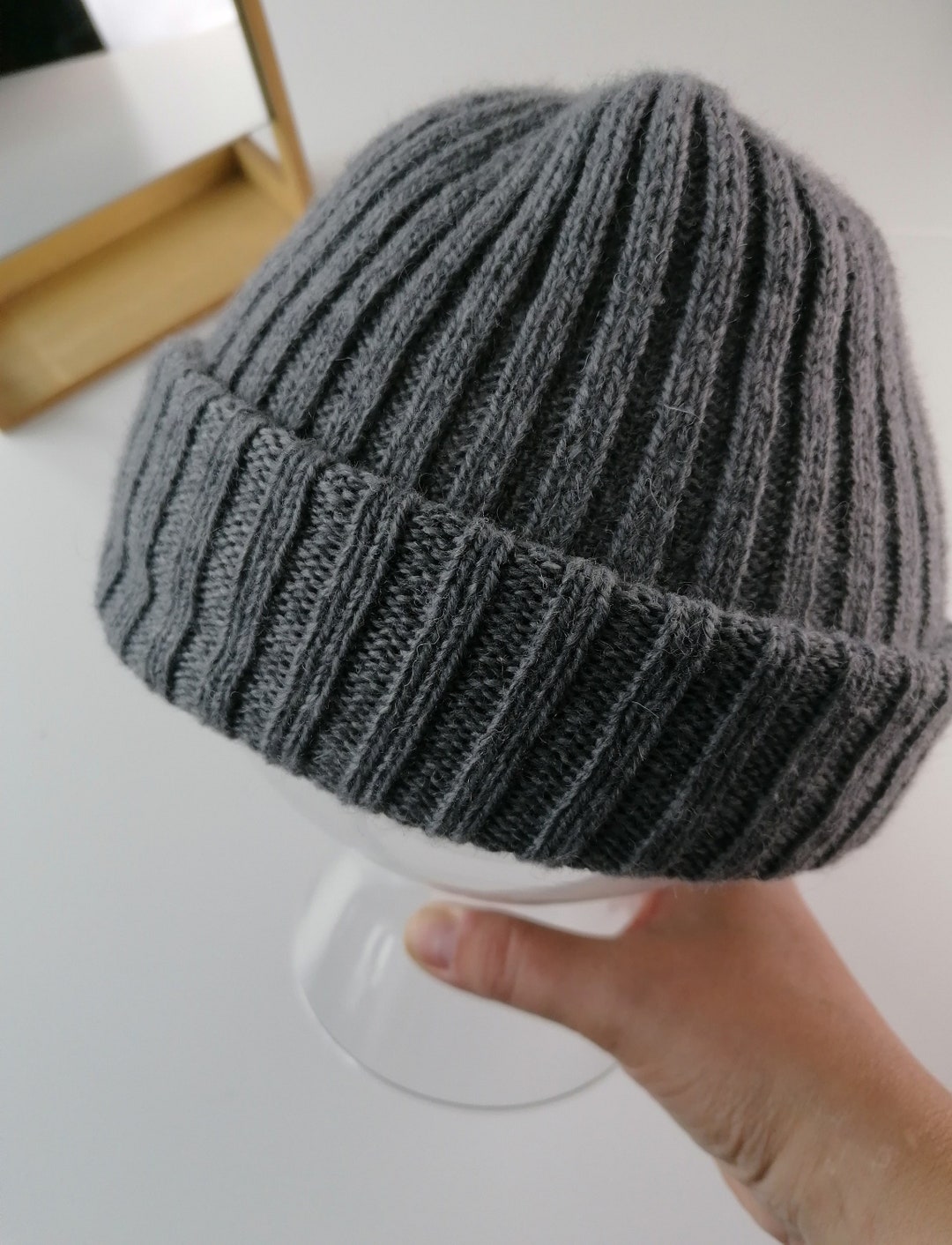 Fisherman Ribbed Beanie, Docker Cap, Unisex Toque Wool Hat, Short Cap ...