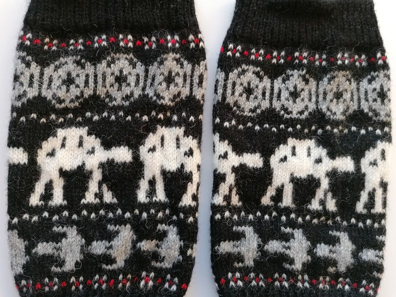 fan-art knitted wool leggings Star Wars adult one size leg warmers gift for him