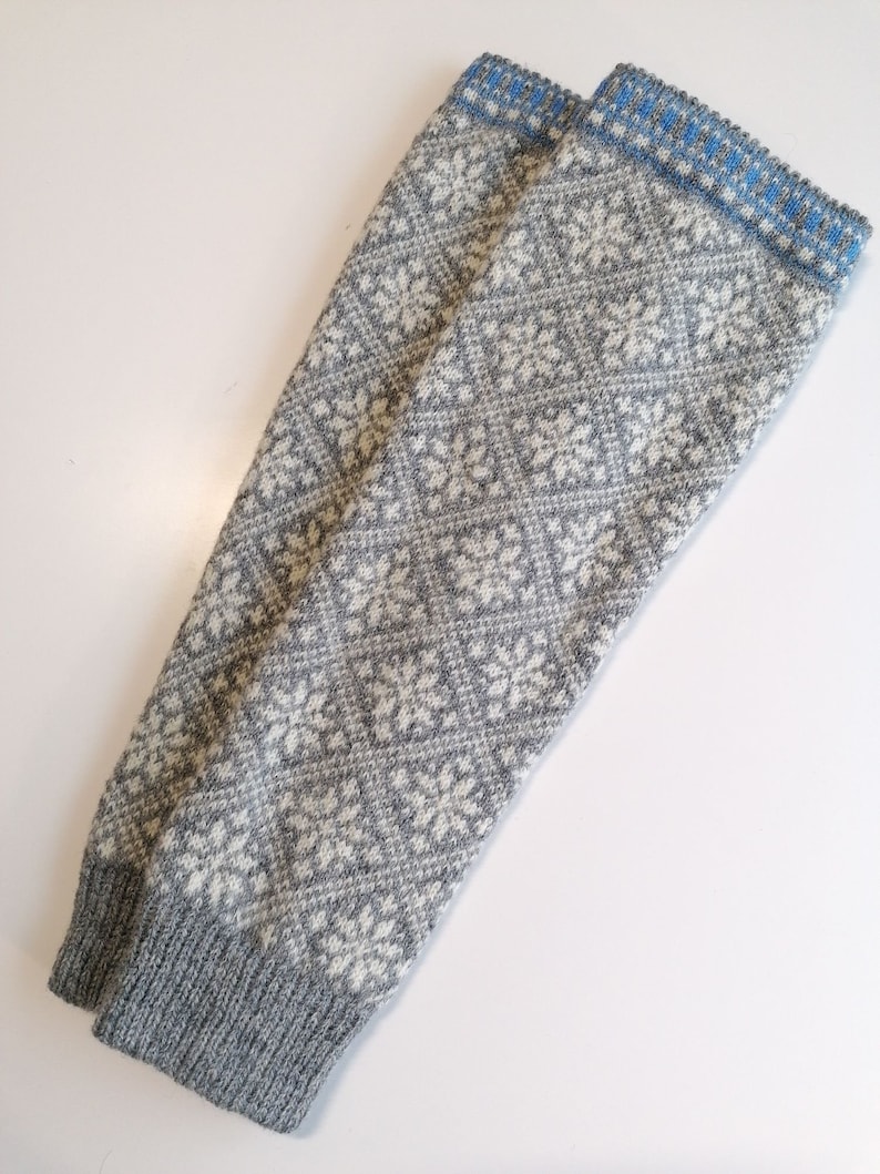 Hochwertige gestrickt Beinstulpen aus reine Wolle, Damen Overknee-Beinwärmer Weiss und Schwarz Farbe Kombination Weiß