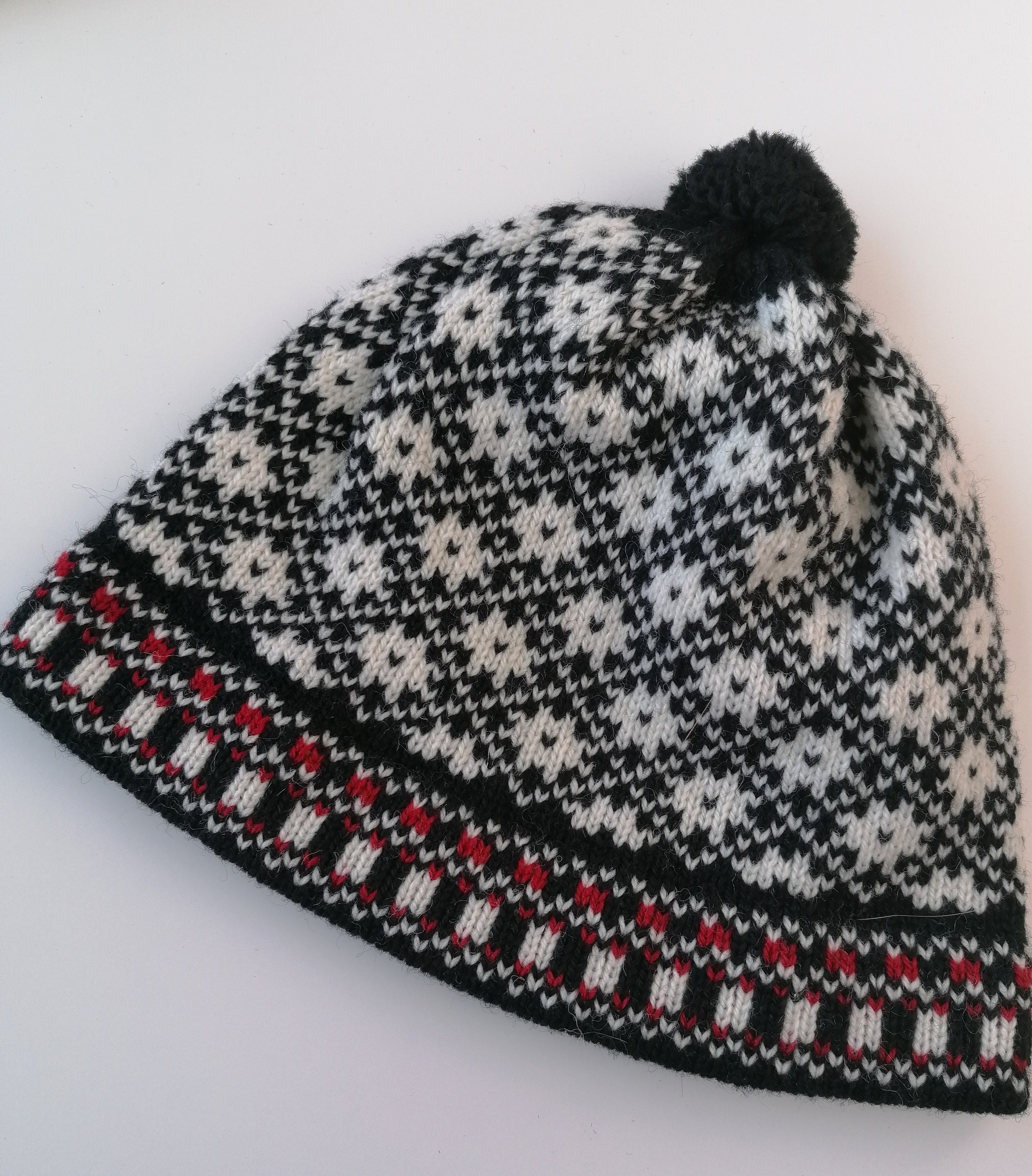 Fair Isle Knitted Wool Hat Nice Nordic 