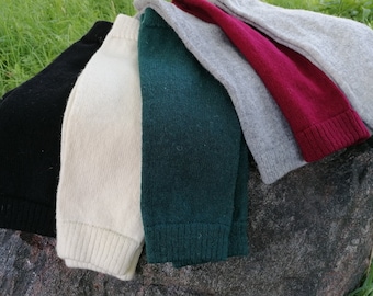 Gebreide wollen beenwarmers in minimalistische stijl, unisex-model, opwarmkleding voor de winter