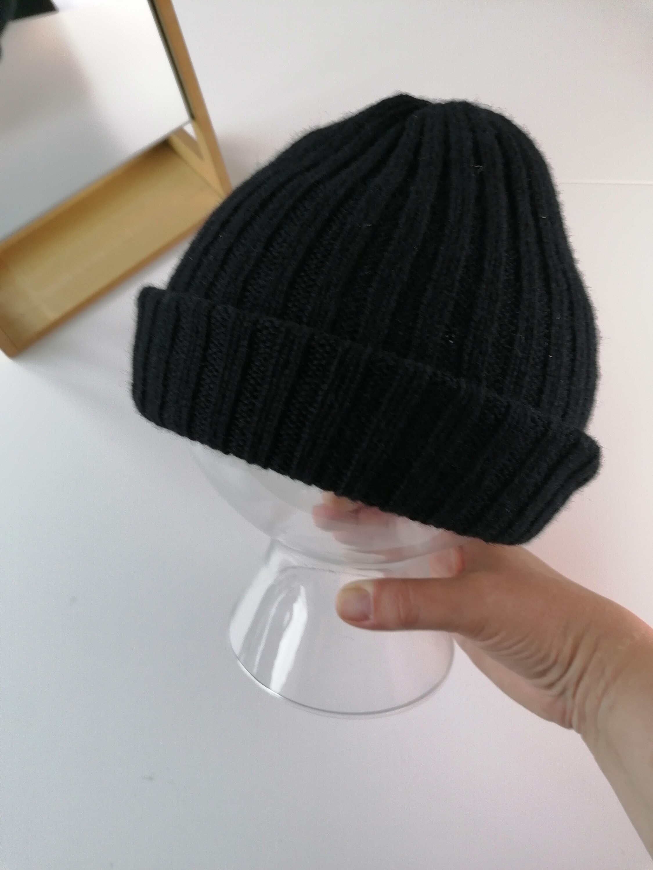 Fisherman Ribbed Beanie, Docker Cap, Unisex Toque Wool Hat, Short Cap ...