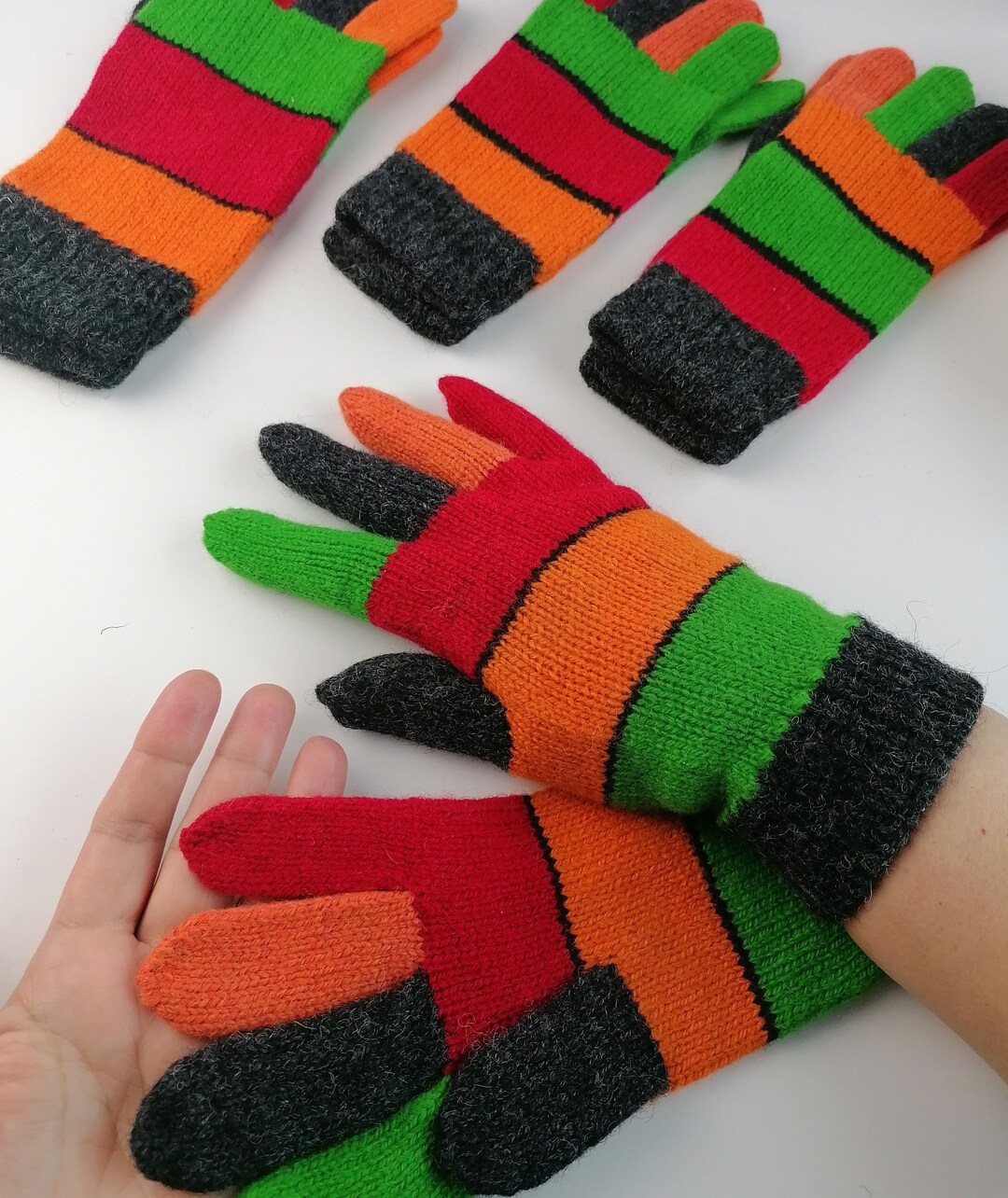 Guanti Invernali Donna Senza Dita Con Flip - Lana Calda, Ideale Per Smartphone E Attività Esterna - Foto 9