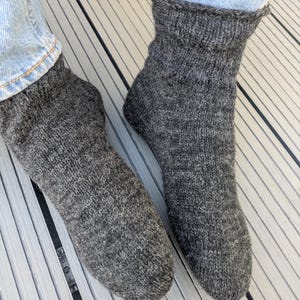 Knitted socks, wool socks, minimalistic style