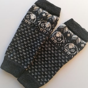 Lamb knitted leg warmers, made of fine sheep wool, warm and soft for wintertime, gift for her