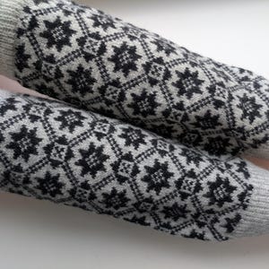 Nordic Star Wool Knitted Leg Warmers