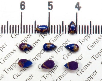 Purple Mohave Turquoise 3x5 mm, 4x6 mm, 5x7 mm, 5x8 mm, 6x8 mm, 6x9 mm Pear Cabochon- AAA Quality For Jewelry Making