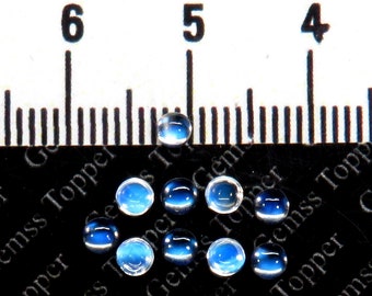 Rainbow Moonstone 3 mm, 4 mm, 5 mm, 6 mm Round Cabochon- AAA Quality  For Jewelry Making