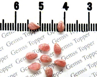 Rhodochrosite 3x5 mm, 4x6 mm, 5x7 mm, 5x8 mm, 6x8 mm, 6x9 mm Pear Cabochon- AAA Quality For Jewelry Making