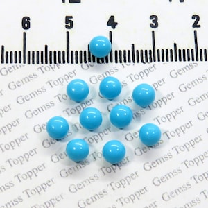 Sleeping Beauty Turquoise 3 mm, 4 mm, 5 mm, 6 mm Ball - Best Quality Gemstone For Jewelry Making