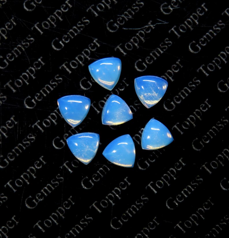 Opalitkvarts Trillion 3 mm 4 mm 5 mm 6 mm Cabs - AAA-kvalitet naturlig opalitkvarts lös ädelsten - Cabochon opalitkvarts för smycken bild 6