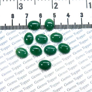 Emerald 6x8 mm, 7x9 mm, 8x10 mm Oval Cabochon- AAA Quality For Jewelry Making