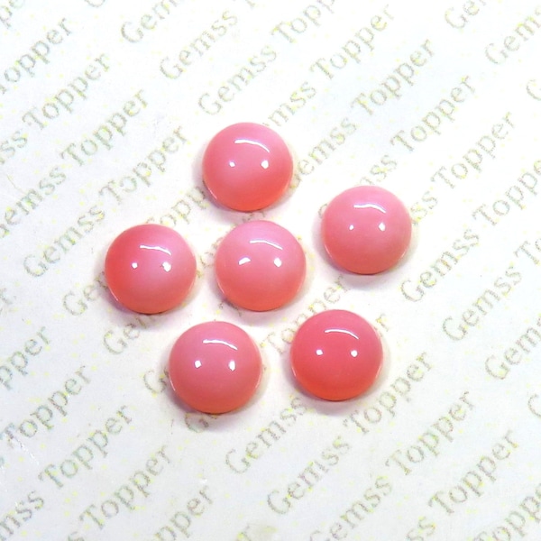 Pink Opal 3 mm, 4 mm, 5 mm, 6 mm Round Cabochon- AAA Quality For Jewelry Making