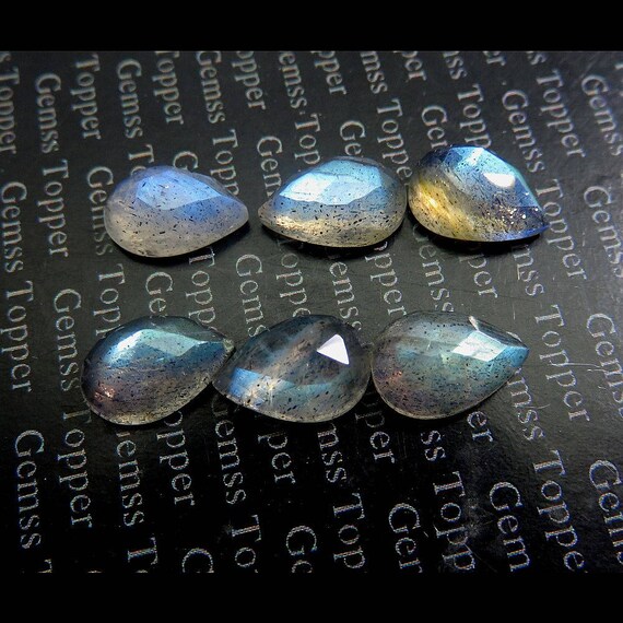 100 piezas Labradorita Natural fuego azul 3x3 mm Redondo cabochon piedra suelta R-05