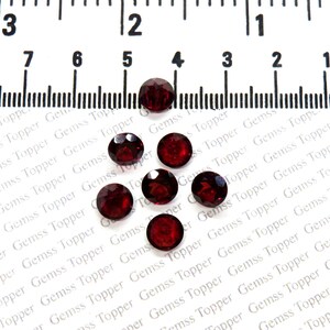 Red Garnet 7 mm, 8 mm, 9 mm, 10 mm Round Faceted- AAA Quality For Jewelry Making