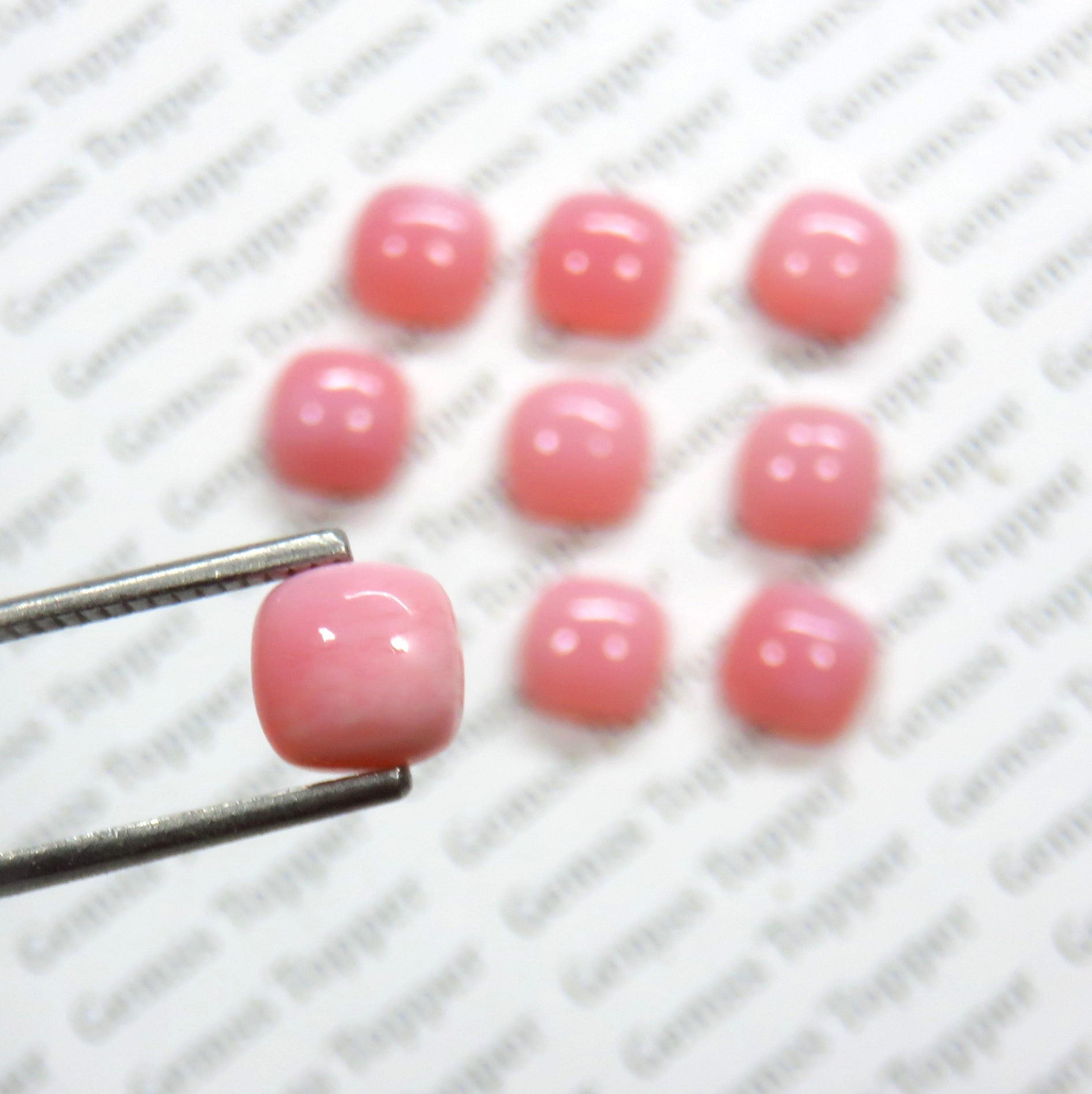 ピンクオパール 8mm、9mm、10mm クッションカボション - ジュエリー