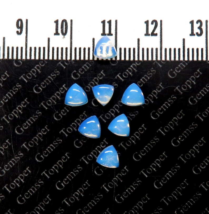 Opalitkvarts Trillion 3 mm 4 mm 5 mm 6 mm Cabs - AAA-kvalitet naturlig opalitkvarts lös ädelsten - Cabochon opalitkvarts för smycken bild 5