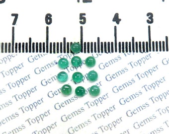 Smaragd 3 mm, 4 mm, 5 mm, 6 mm rund Cabochon - AAA Qualität für die Schmuckherstellung