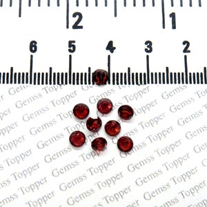Red Garnet 3 mm, 4 mm, 5 mm, 6 mm Round Faceted - AAA Quality For Jewelry Making
