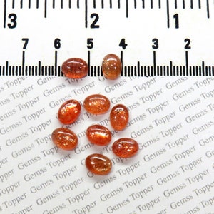Sunstone 6x8 mm, 7x9 mm, 8x10 mm Oval Cabochon- AAA Quality For Jewelry Making