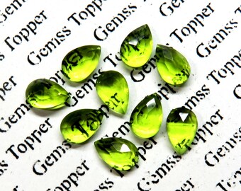 ペリドット 3 x 5 mm、4 x 6 mm、5 x 7 mm、5 x 8 mm ペアローズカット