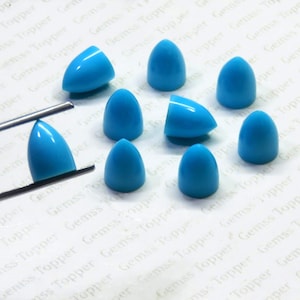 Sleeping Beauty Turquoise 3x5 mm, 4x6 mm, 5x7 mm Bullet Cabochon- AAA Quality For Jewelry Making