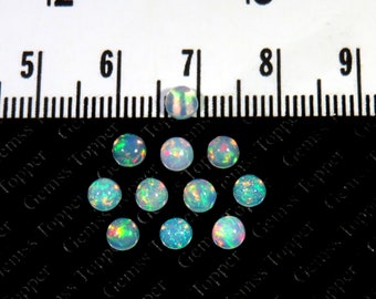 Etiopisk opal 3 mm, 4 mm, 5 mm, 6 mm rund cabochon - ädelsten av bästa kvalitet för smyckestillverkning