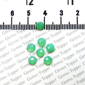 Chrysoprase 3 mm, 4 mm, 5 mm, 6 mm Round Rose Cut- AAA Quality For Jewelry Making