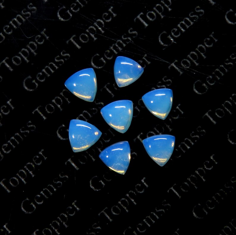Opalitkvarts Trillion 3 mm 4 mm 5 mm 6 mm Cabs - AAA-kvalitet naturlig opalitkvarts lös ädelsten - Cabochon opalitkvarts för smycken bild 4