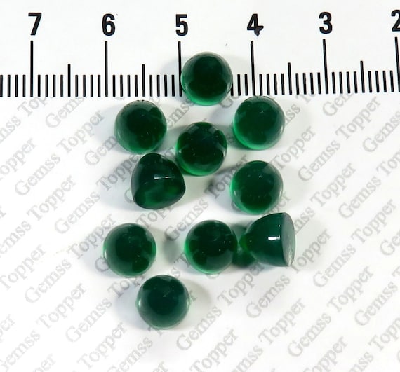 chalcedony Natural Green cabochon 8 mm 10 mm 12 mm Cushion Loose gemstone Lot 