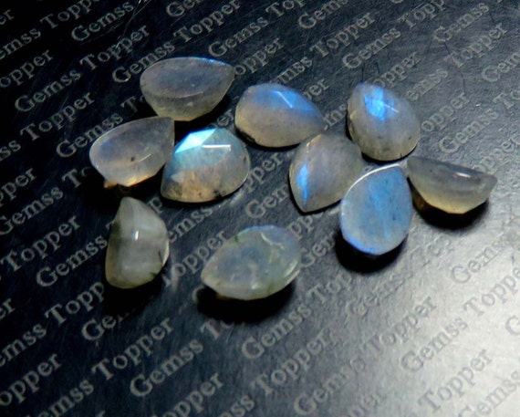 100 piezas Labradorita Natural fuego azul 3x3 mm Redondo cabochon piedra suelta R-05