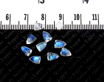 Rainbow Moonstone 3x5 mm, 4x6 mm, 5x7 mm Bullet Cabochon- AAA Quality For Jewelry Making