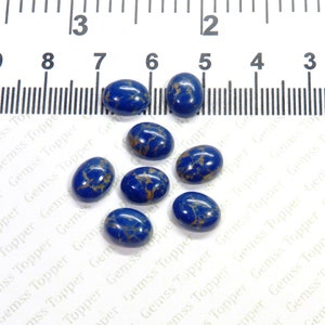 Lapis Mohave Turquoise 6x8 mm, 7x9 mm, 8x10 mm Oval Cabochon- AAA Quality For Jewelry Making