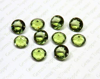 Moldavita checa de 3 mm, 4 mm, 5 mm y 6 mm, facetada y redonda: la mejor piedra preciosa para la fabricación de joyas.