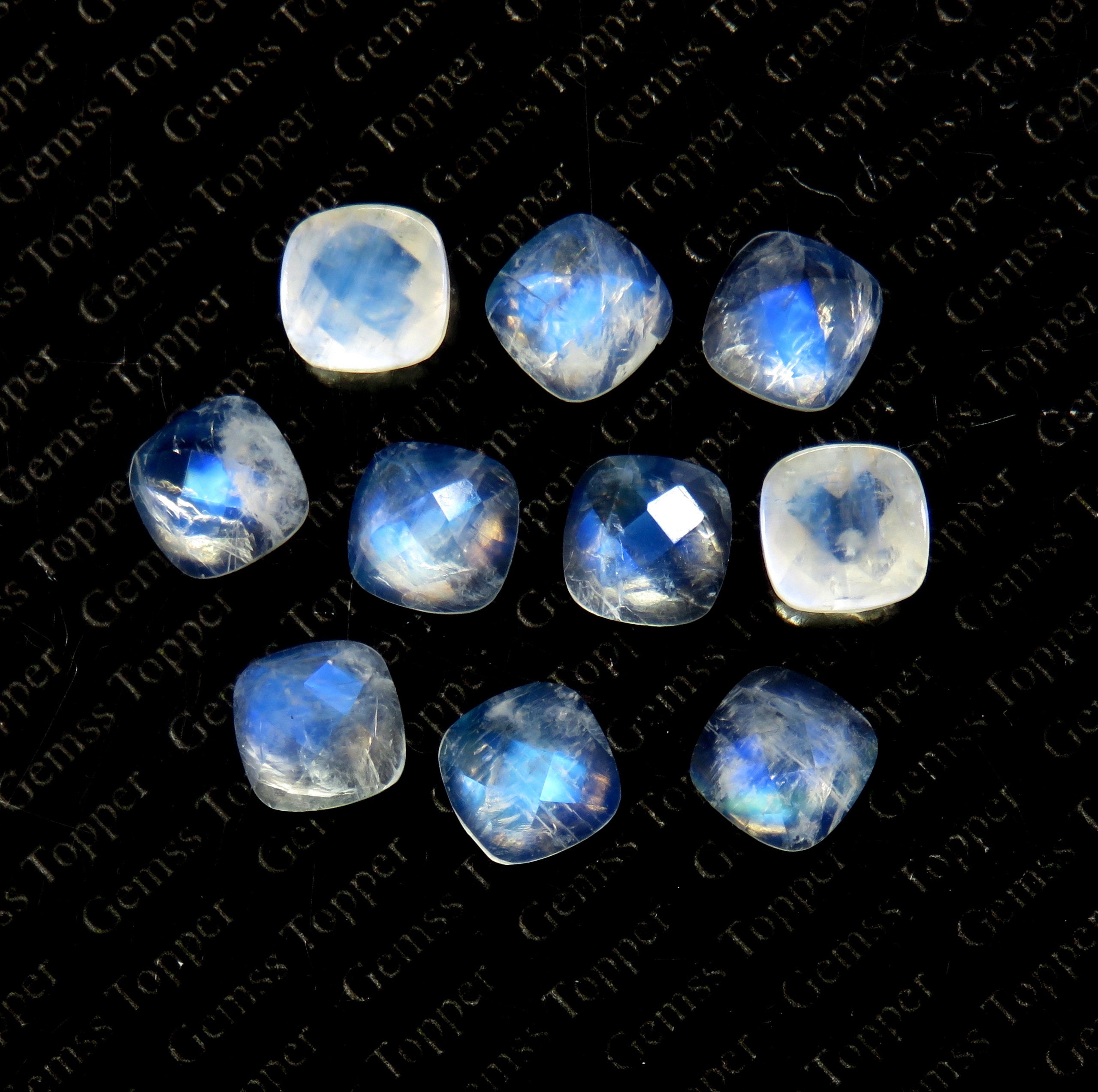 Rainbow Moonstone 5 Mm, 6 Mm, 7 Mm Cushion Checker Cut AAA Quality for  Jewelry Making - Etsy