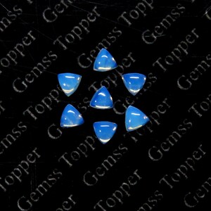 Opalitkvarts Trillion 3 mm 4 mm 5 mm 6 mm Cabs - AAA-kvalitet naturlig opalitkvarts lös ädelsten - Cabochon opalitkvarts för smycken bild 2
